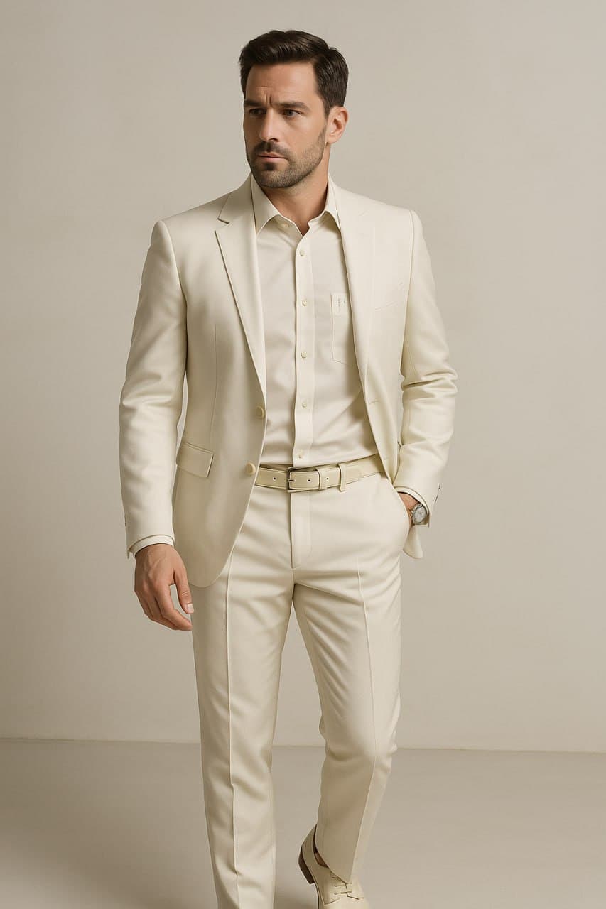 استایل مونوکروم؛ هنر شیک‌پوشی یک‌رنگ با پیراهن مردانه پیرکاردین