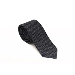 کراوات مردانه مشکی بافت‌دار ریزنقش