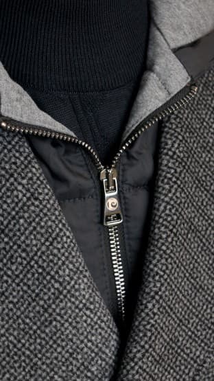 پالتو کلاه دار طوسی